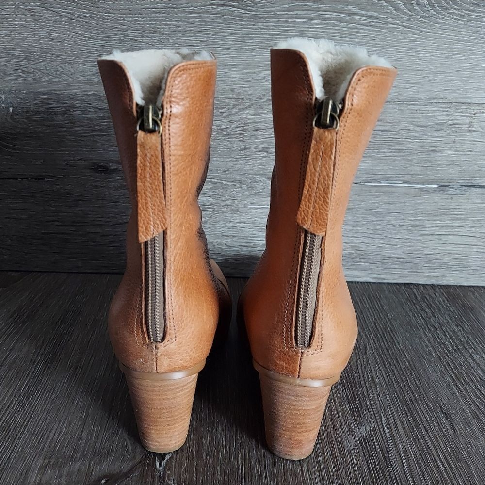 Matisse Sherpa Lined Wedge Heel Ankle Boot Size 7.5 - Picture 5 of 8